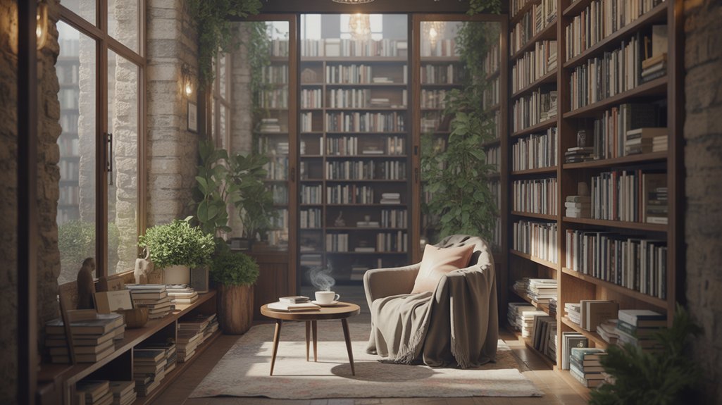 cozy bookstore reading escape