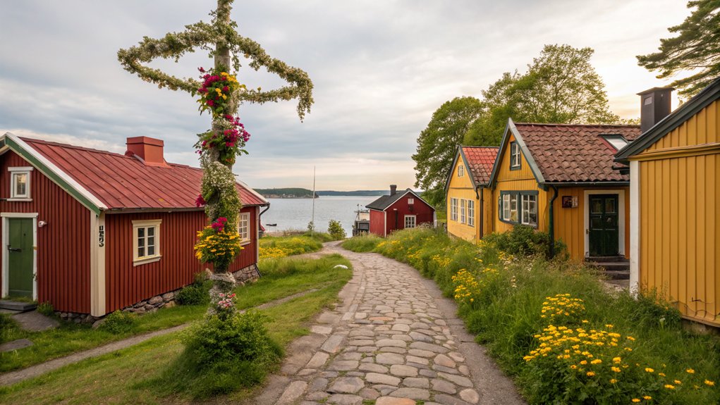 midsummer celebration in vaxholm