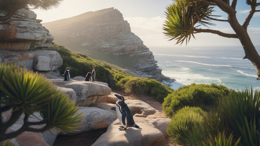 observe african penguins conservation