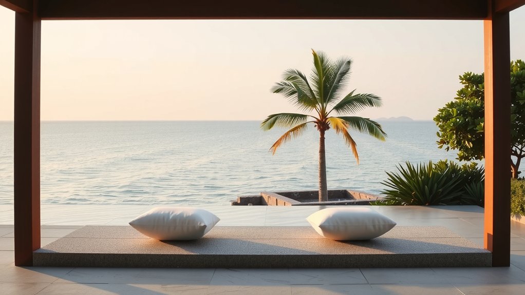 oceanfront yoga retreat features