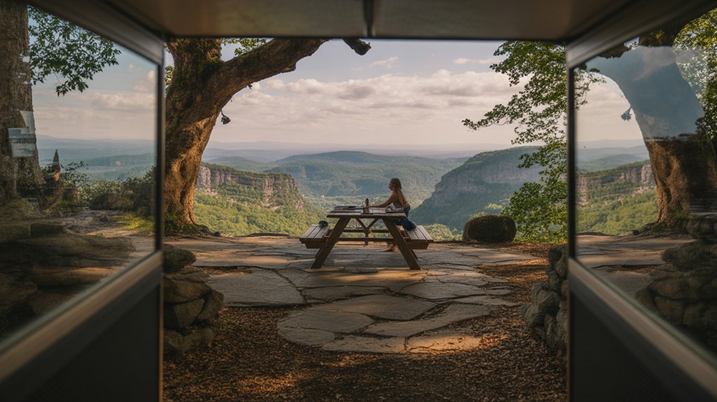 scenic picnic by river
