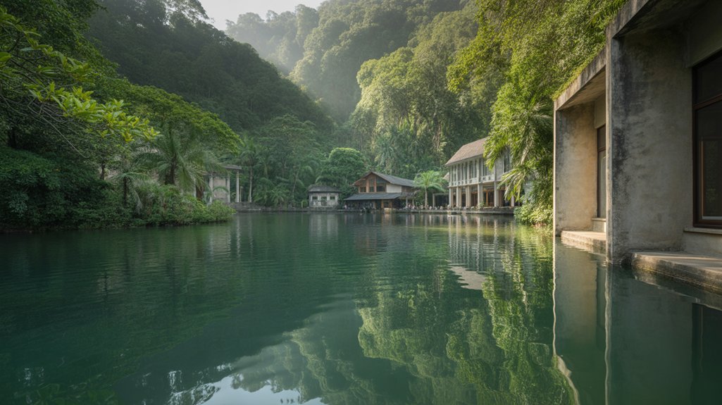 serene retreat with volcano views