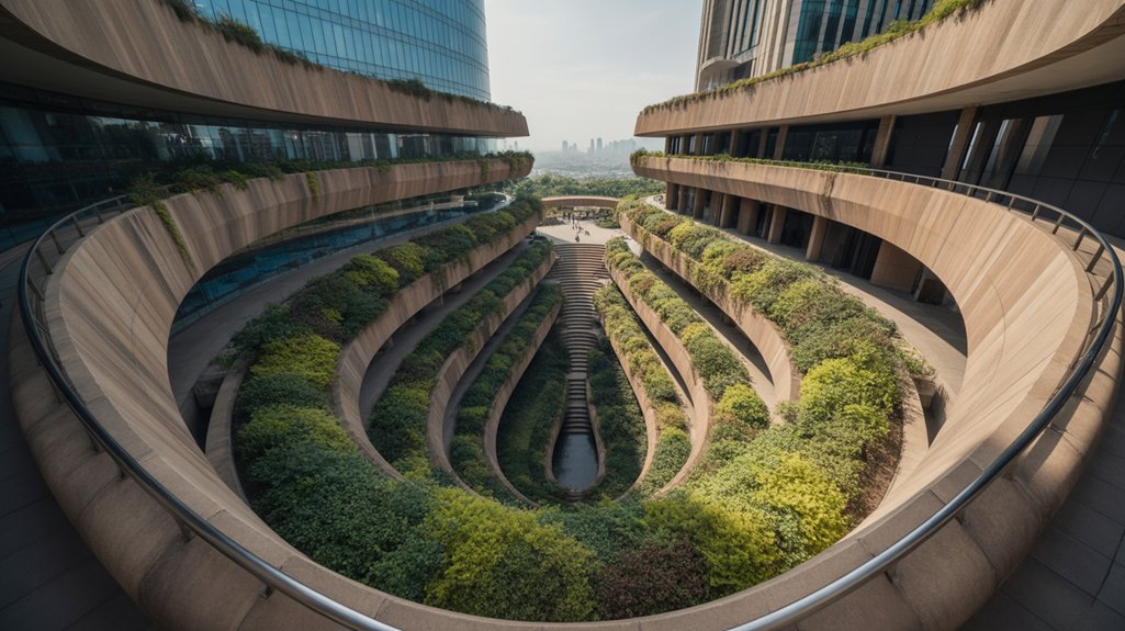 serene urban garden escape