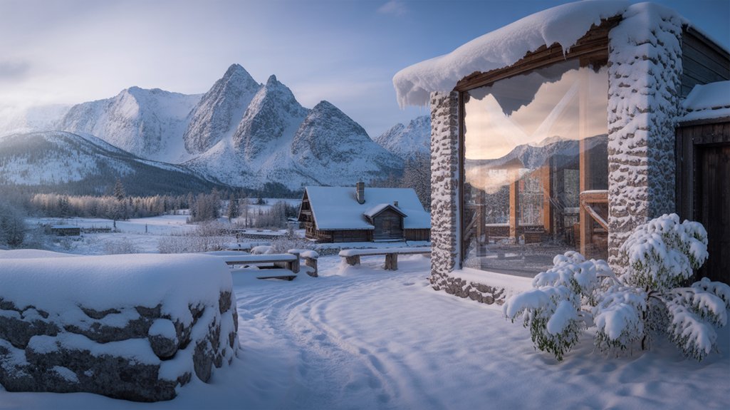 skiing and winter hiking