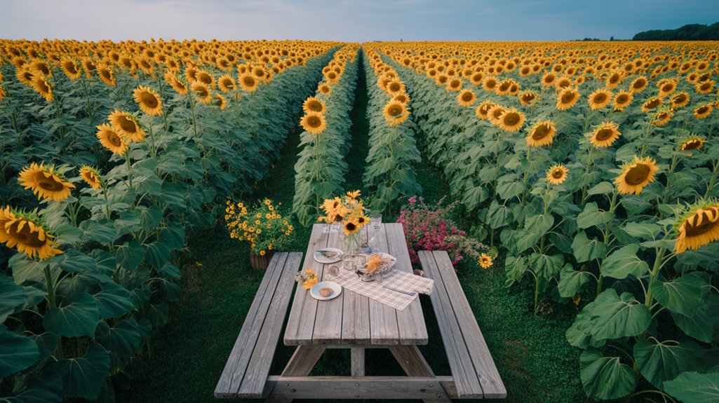 sunflower picnic in north carolina