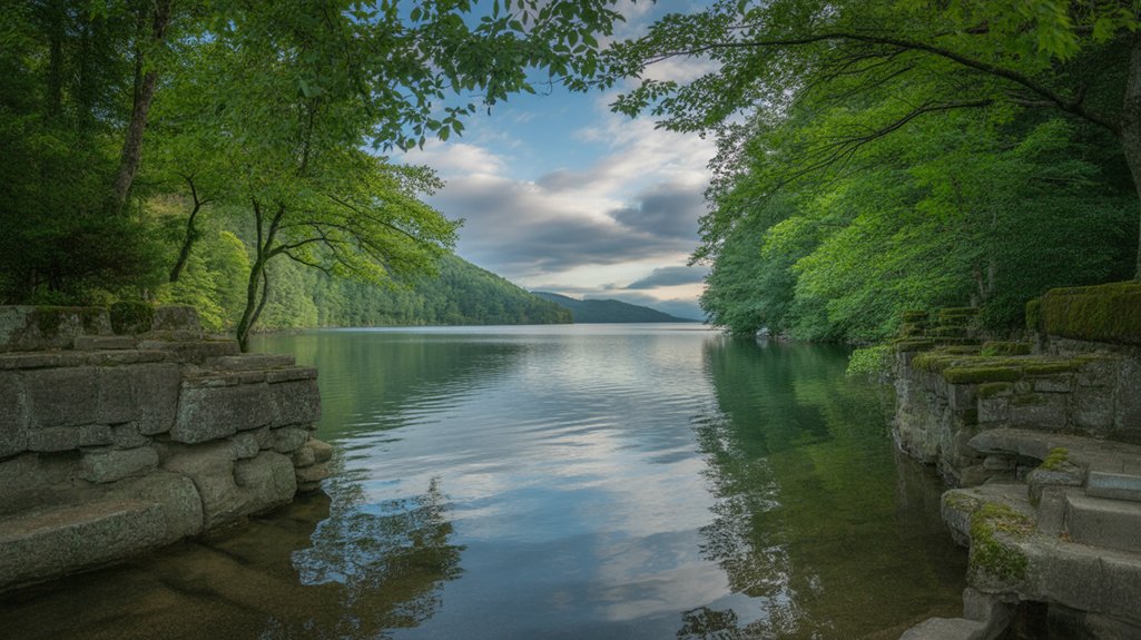 tranquil biodiversity at lake