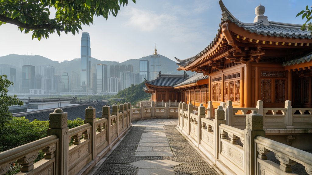 tranquil gardens and architecture