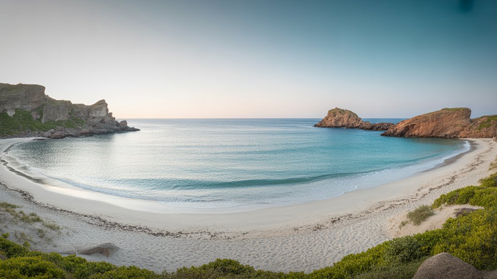 tranquil white sand oasis