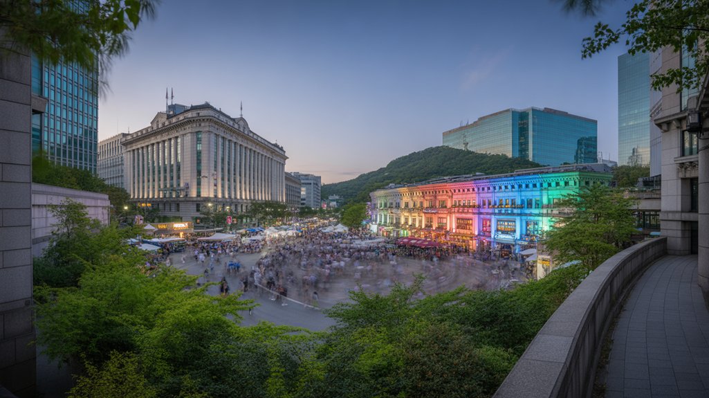 vibrant outdoor nighttime festivals