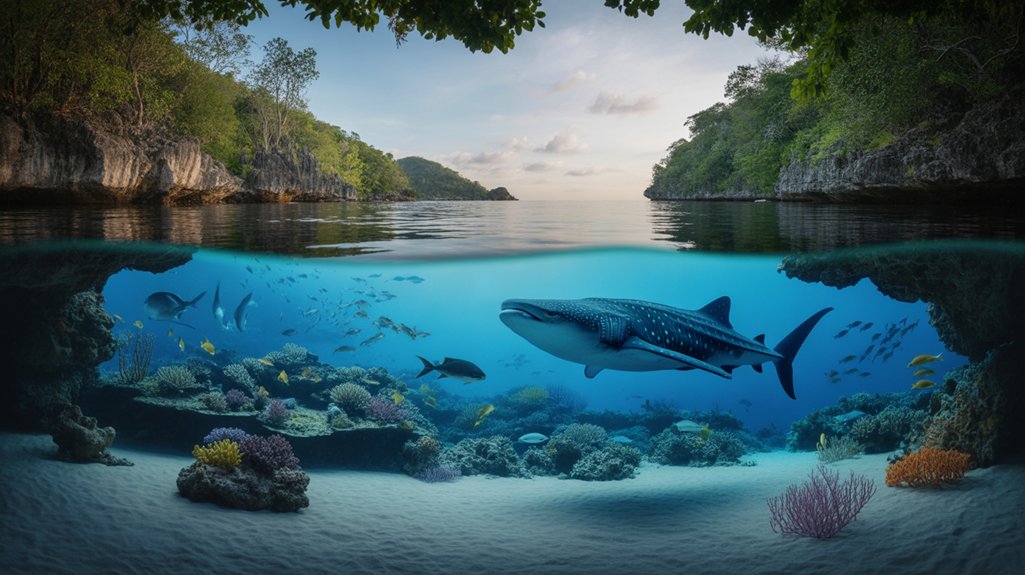 whale sharks and coral reefs