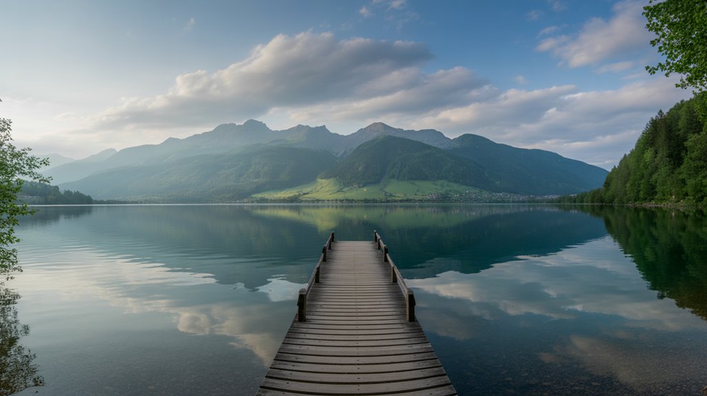 adventurous lake and mountains