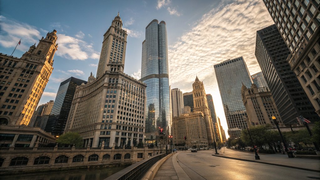 chicago architecture and pizza