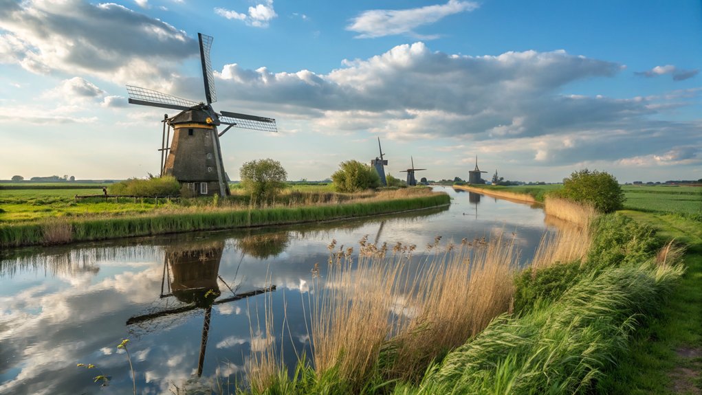 dutch windmills and amsterdam