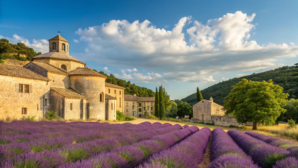 lavender fields and villages