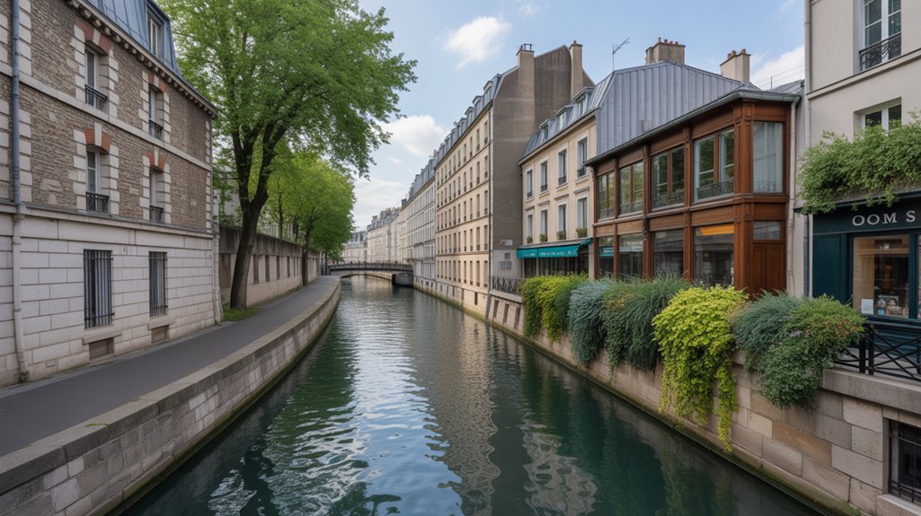 leisurely stroll by canal