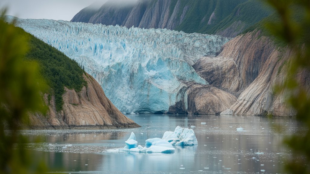majestic blue ice formations
