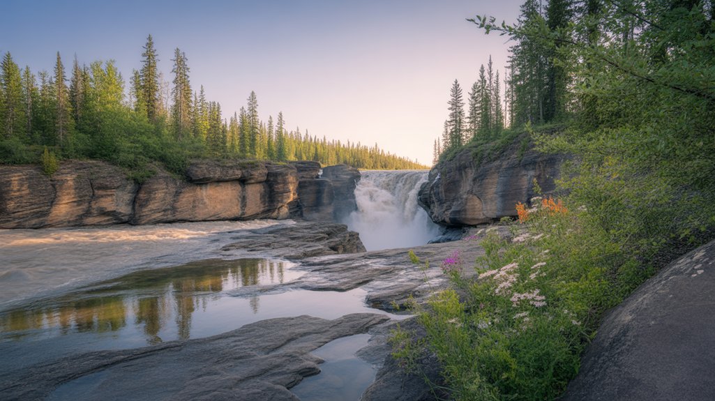 majestic cascading water falls