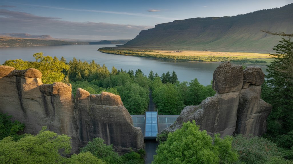 scenic waterfalls and trails