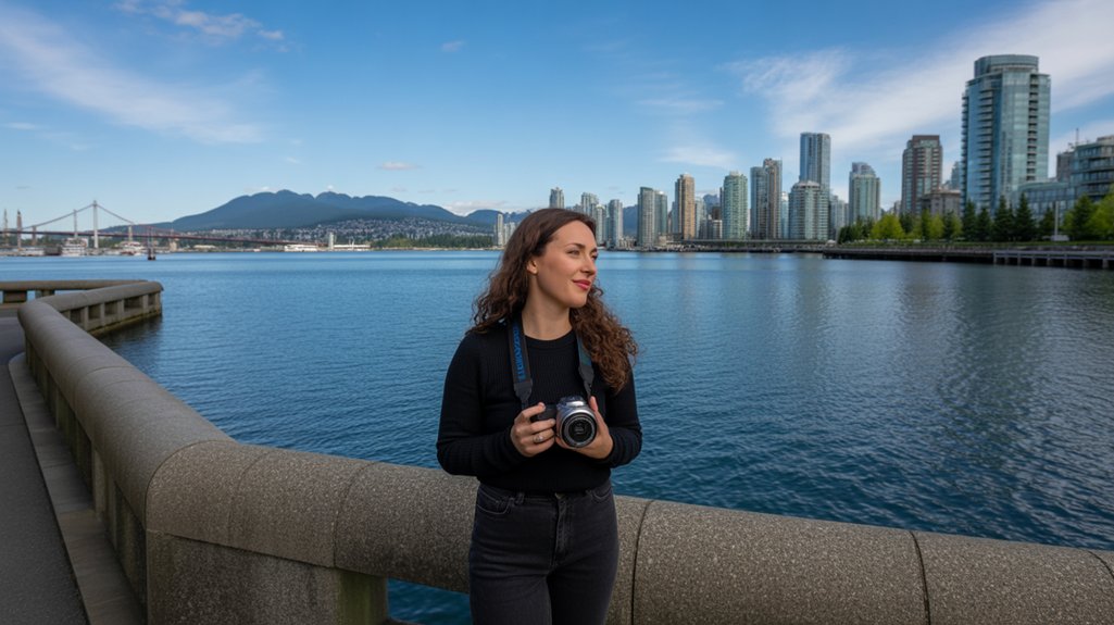 scenic waterfront art pathway