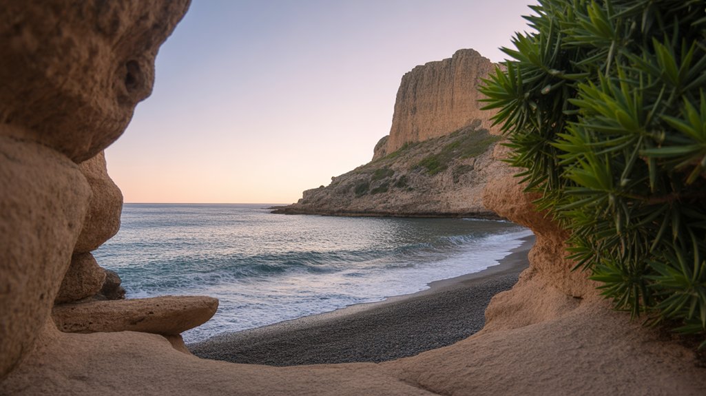 stunning beach with cuisine