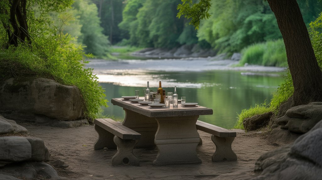 tranquil riverbank picnic escape