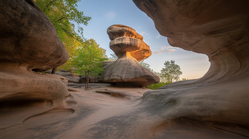 unique mushroom shaped rock formations