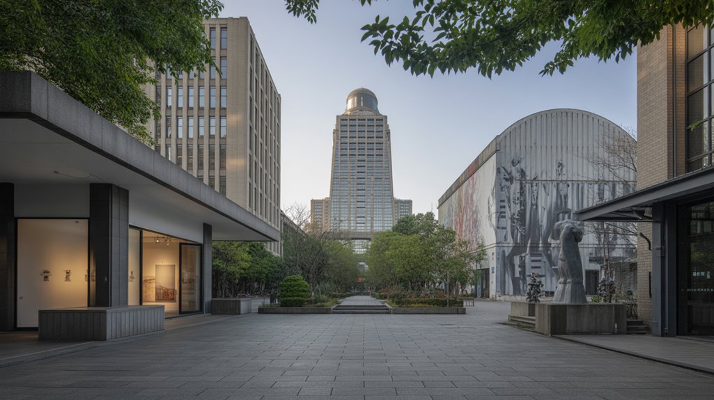 vibrant contemporary art district