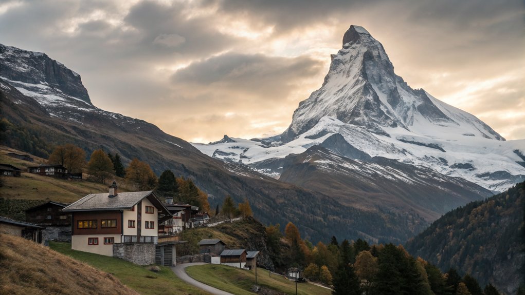 winter in swiss alps