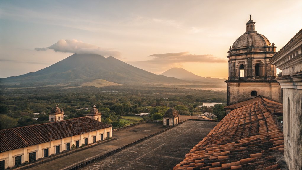 volcanoes and colonial towns